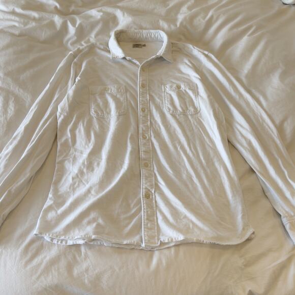 Faherty Other - Faherty Organic Cotton White Button Up Long Sleeve Shirt Men XL